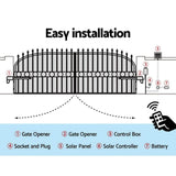 Automatic Electrical Swing Gate Opener-40W Solar Power Electric Remote Control 1000KG