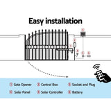 Automatic Electrical Swing Gate Opener-40W Auto Solar Power Electric Remote Control 600KG