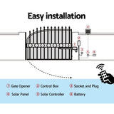 Automatic Electrical Swing Gate Opener 600KG-10W Solar Panel