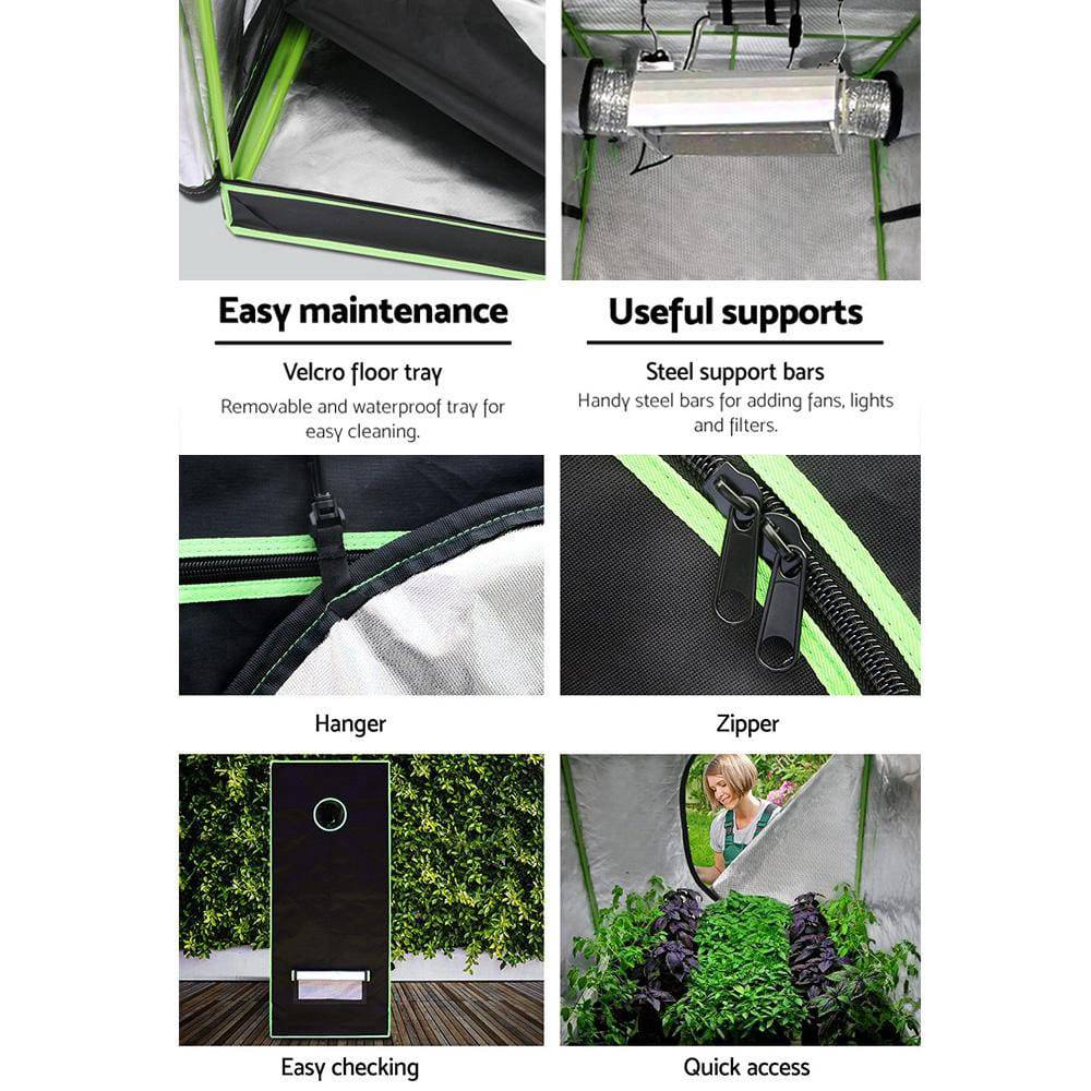 Green Fingers Grow Tent 120x120x200CM Hydroponics Kit Indoor Plant Room System
