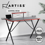 Artiss Gaming Desk Computer Desks Table Storage Shelves Study Home Ofiice 105CM
