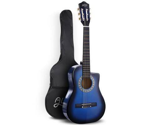 Alpha 34 Inch Classical Guitar Wooden Body Nylon String Beginner Kids Gift Blue