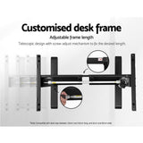 Artiss Standing Computer Desk Sit Stand Up Riser Height Adjustable Motorised Electric Table Black