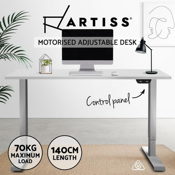 Artiss Standing Computer Desk Height Adjustable Motorised Electric Sit Stand Computer Table 140cm