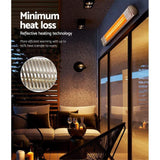 Devanti Electric Infrared Radiant Strip Outdoor Heater Halogen 2000W