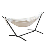 Hammock With Stand Cotton Rope Lounge Hammocks Outdoor Swing Bed