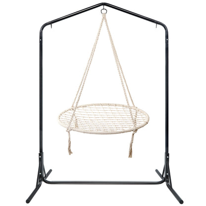 Keezi Kids Outdoor Nest Spider Web Swing Hammock Chair with Stand Garden 100cm