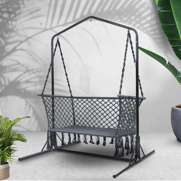 Hammock Chair with Stand Frame 2 Seater Bench Furniture-Gardeon Outdoor Swing