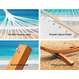 Hammock Double with Wooden Hammock Stand