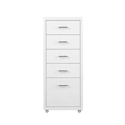 5 Drawers Portable Cabinet Rack Storage Steel Stackable Organiser Stand White