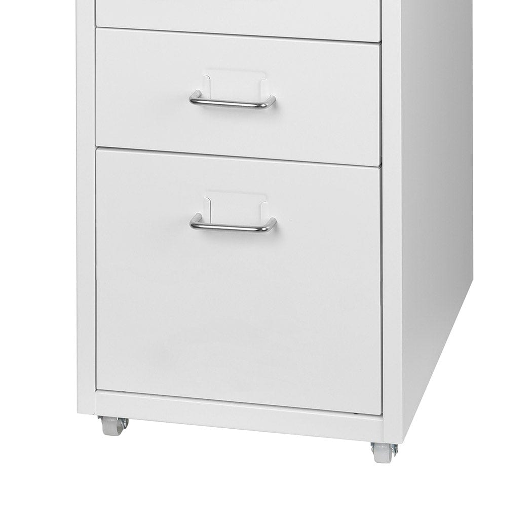 5 Drawers Portable Cabinet Rack Storage Steel Stackable Organiser Stand White