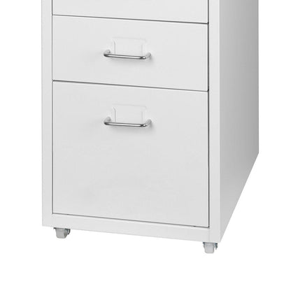 5 Drawers Portable Cabinet Rack Storage Steel Stackable Organiser Stand White