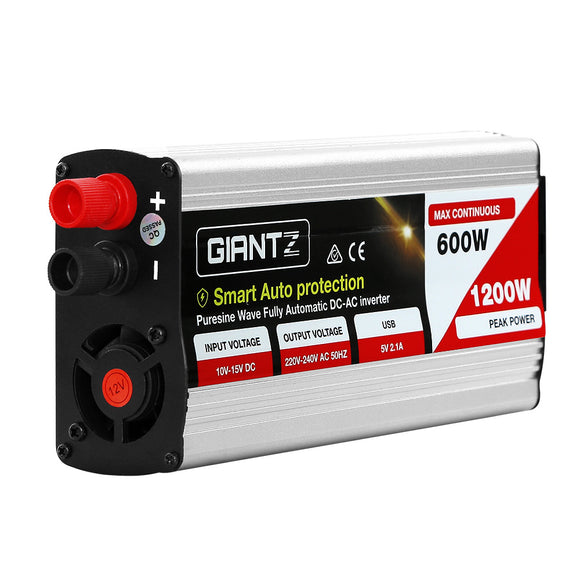 Giantz Power Inverter 600W/1200W 12V to 240V