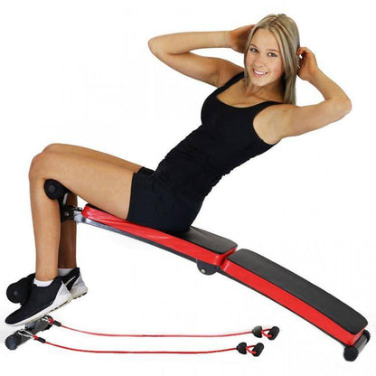 Incline Ab Sit Up Bench with Resistance bands Powertrain