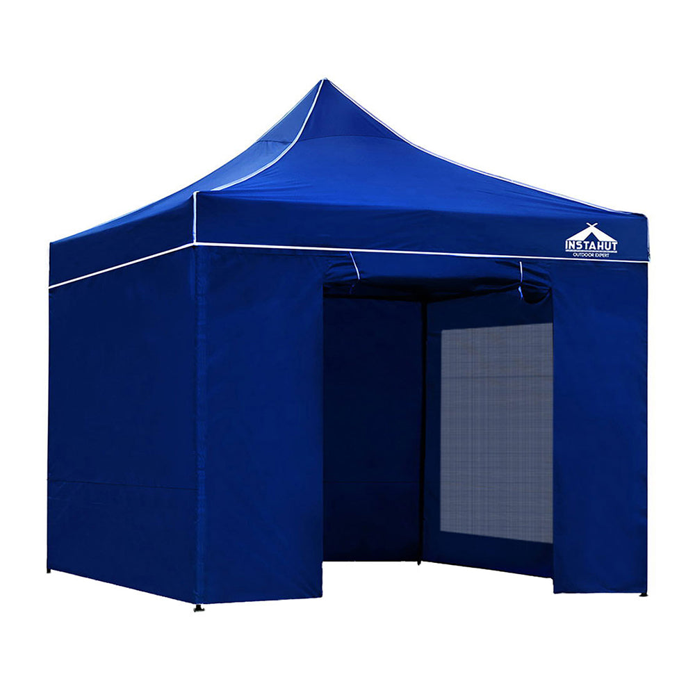 Instahut Gazebo Pop Up Marquee 3x3m-Blue