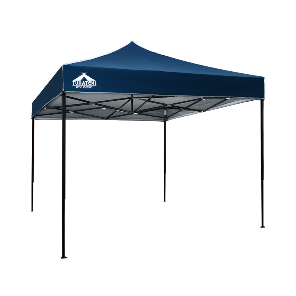 Gazebo Pop Up Marquee 3x3 Outdoor Wedding Base Pod Kit Navy

Constructed with durable, high-density PU coating Oxford fabric and equipped with effective UV and water repellent treatments, this Instahut Gazebo Pop Up Marquee offers a spacious 300 x 300cm ground and canopy coverage. It is ideal for various outdoor occasions, serving as a sunshade and rain shelter with its sturdy design.