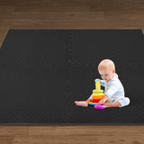 Bopeep Kids Play Mat Floor Baby Crawling Mats Foldable Waterproof Carpet Black