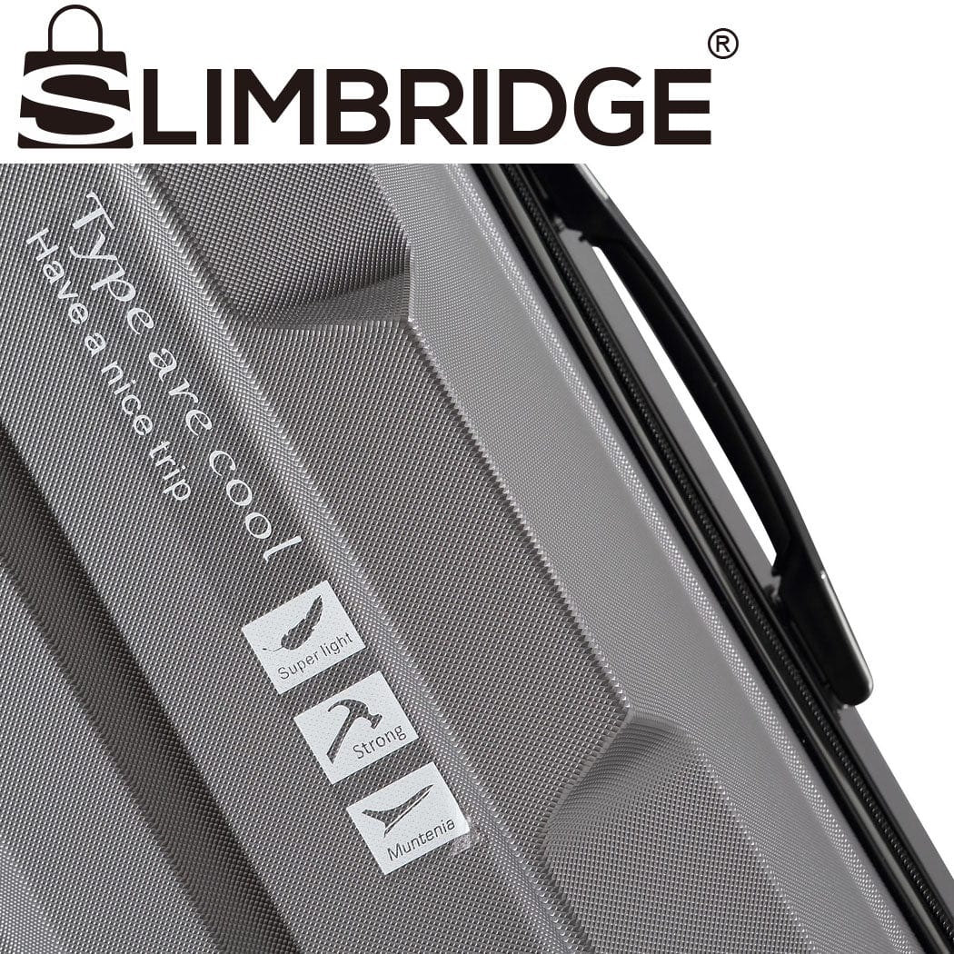 3pcs Luggage Sets Travel Hard Case Lightweight Suitcase TSA lock Dark Grey