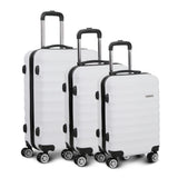 3 Piece Lightweight Hard Suit Case Luggage White
