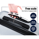 Wanderlite 3pc Luggage Travel Sets Suitcase Trolley TSA Lock w/Scale Silver