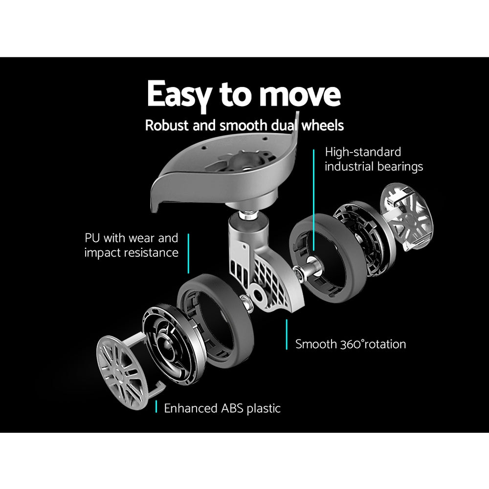 Wanderlite 3 Set Luggage 20-24-28 Inch Suitcase with TSA Lock Carry On Hard Shell Travel Luggage Organiser Case Silver