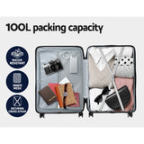 Wanderlite 28'' Luggage Travel Suitcase Set TSA Carry On Hard Case Light Grey