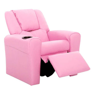 Luxury Kids Recliner Sofa Children Lounge Chair Couch PU Armchair PINK

As a product expert, this luxurious Kids Recliner is the perfect choice for your child to relax in. Made of PU leather and featuring 9cm plush cushioning, it offers ultimate comfort for reading, listening to music, watching TV, or playing games on mobile devices. The sturdy construction and wide armrests provide excellent support, ensuring safety and durability for your child. Plus, with a convenient built-in cup holder, their favorite 
