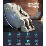 Livemor 3D Electric Massage Chair SL Track Full Body Zero Gravity Shiatsu Navy Cream