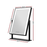 Hollywood Makeup Mirror With Light LED Strip Standing Tabletop Vanity 30 cm x 40 cm