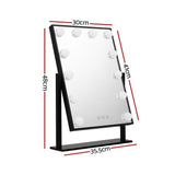 LED Standing Makeup Mirror - Black 30cm x 41 cm