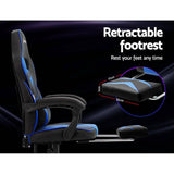 Artiss Computer Desk Gaming Chair Work Recliner Black Blue