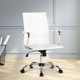 Artiss Gaming Office Chair Computer Desk Chairs Home Work Study White Mid Back