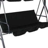 Swing Chair Hammock Cushion 3 Seater Seat Black