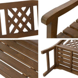 Wooden Garden Bench 2 Deck Seater