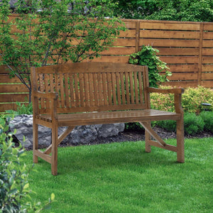 Wooden Garden Bench Chair Deck 3 Seater