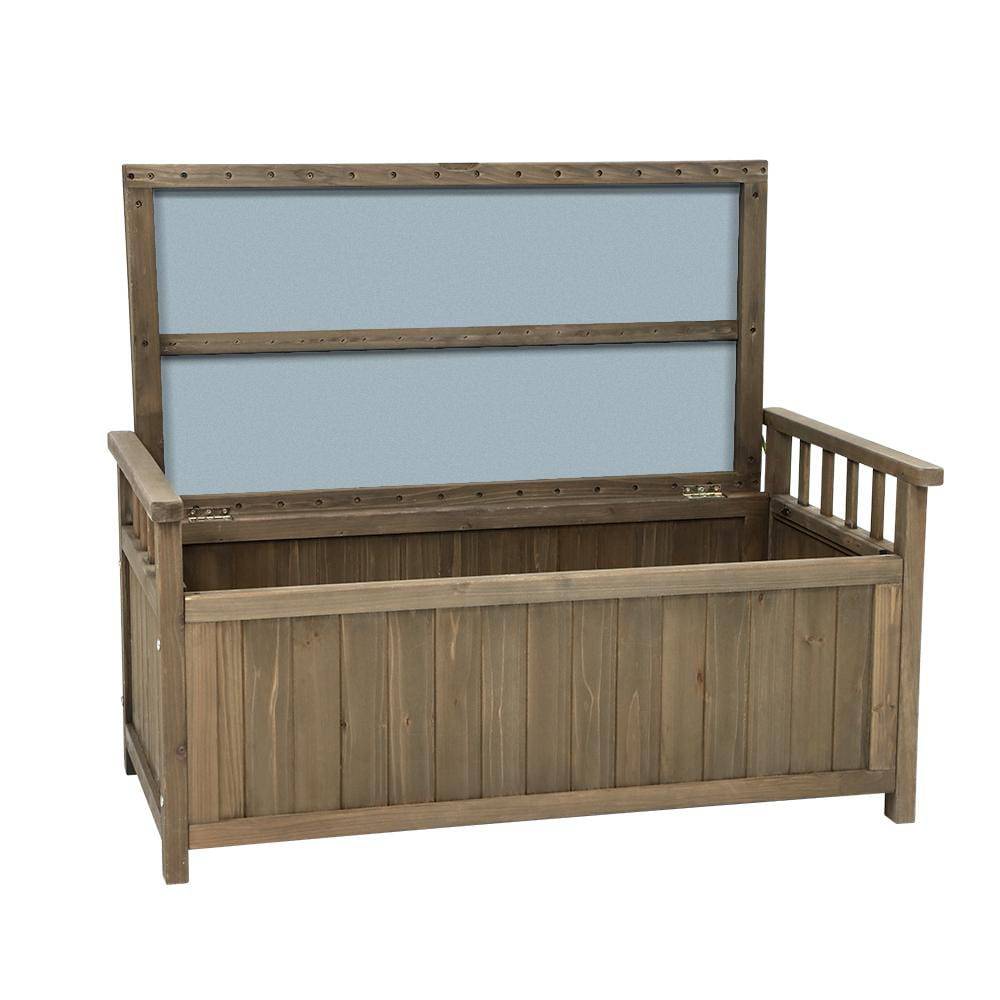 Outdoor Storage Box Wooden Garden Bench Chest Toy Tool Sheds Furniture 220L