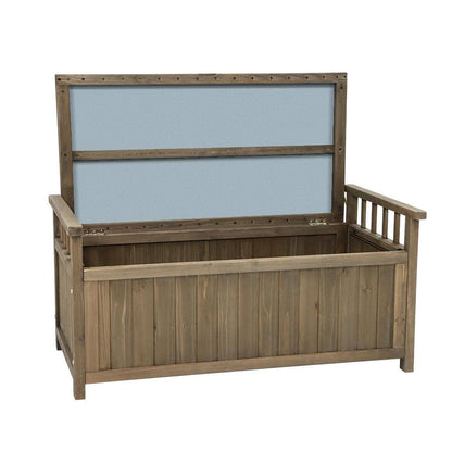 Outdoor Storage Box Wooden Garden Bench Chest Toy Tool Sheds Furniture 220L