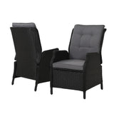 Recliner Chairs Sun lounge Setting Outdoor Furniture Patio Garden Wicker