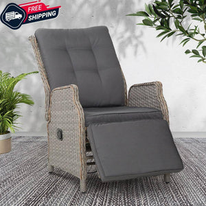 Gardeon Sun lounge Setting Recliner Chair Outdoor Furniture Patio Wicker Sofa