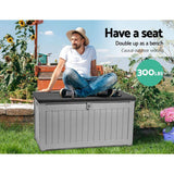 Outdoor Storage Box Bench Seat 190L