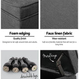 Artiss Fabric Storage Ottoman - Grey
