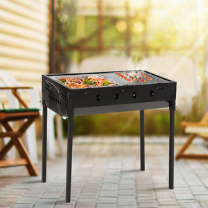 Charcoal BBQ Grill Portable Hibachi Outdoor Barbecue Set Camping Picnic Grills
