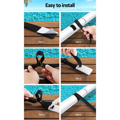 Aqua buddy Pool Cover Roller Attachment Straps Kit 8PCS for Swimming Solar Pool