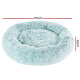Pet Bed Dog Cat Calming Bed Extra Large 110cm Teal Sleeping Comfy Washable