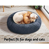 Pet Bed Dog Cat Calming Bed Small 60cm Dark Grey Sleeping Comfy Cave Washable