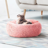 Pet Bed Dog Cat Calming Bed Small 60cm Pink Sleeping Comfy Cave Washable