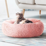 Pet Bed Dog Cat Calming Bed Medium 75cm Pink Sleeping Comfy Cave Washable