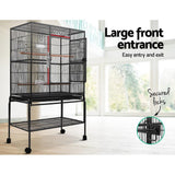 Bird Cage Pet Cages Aviary 137CM Large Travel Stand Budgie Parrot