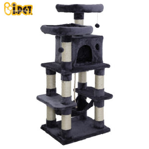 Cat Tree 145 Trees Scratching Post Scratcher Tower Condo House Furniture Wood