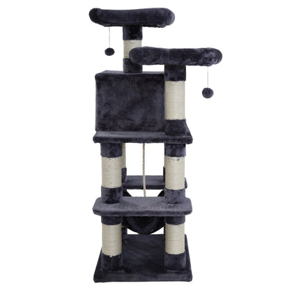 Cat Tree 145 Trees Scratching Post Scratcher Tower Condo House Furniture Wood